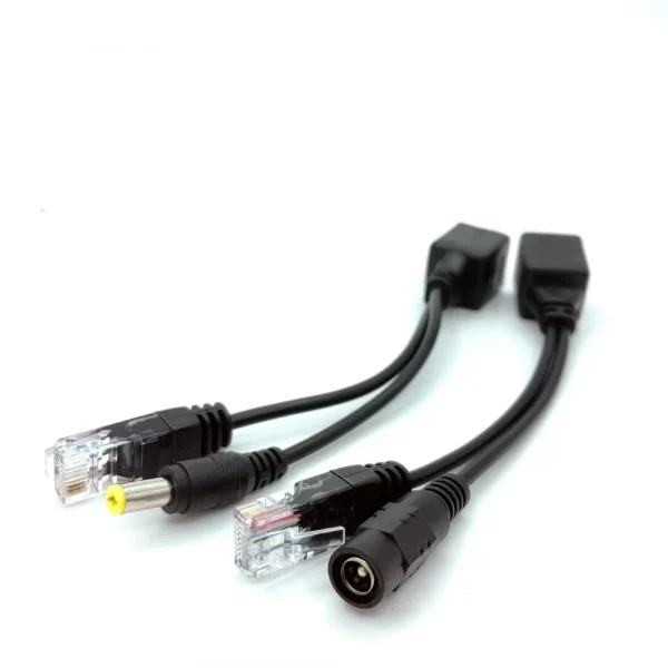 POE كابل الطاقة السلبية عبر إيثرنت كابل محول الفاصل RJ45 حاقن وحدة امدادات الطاقة 12-48 فولت الخائن عدة لكاميرا IP