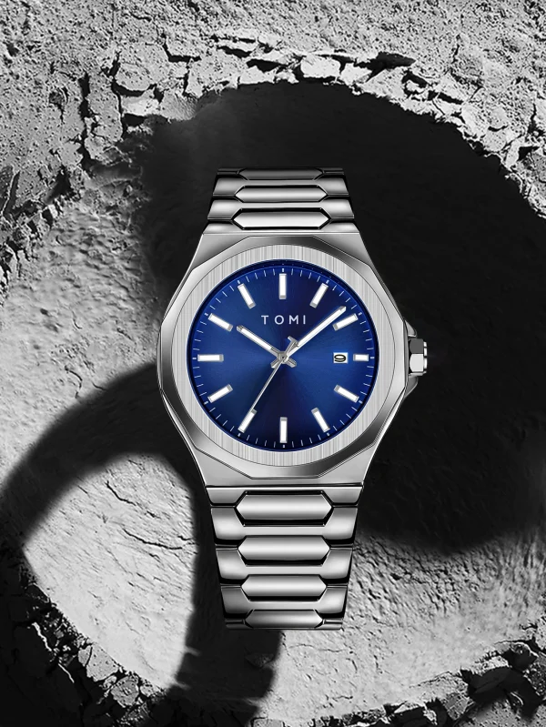 تومي الأعمال الفاخرة ساعة رجالية هدية مجموعة صناديق وردة عالية الجودة الذهب حالة بسيطة ومتعددة الاستخدامات ساعة كوارتز Relogio Masculino