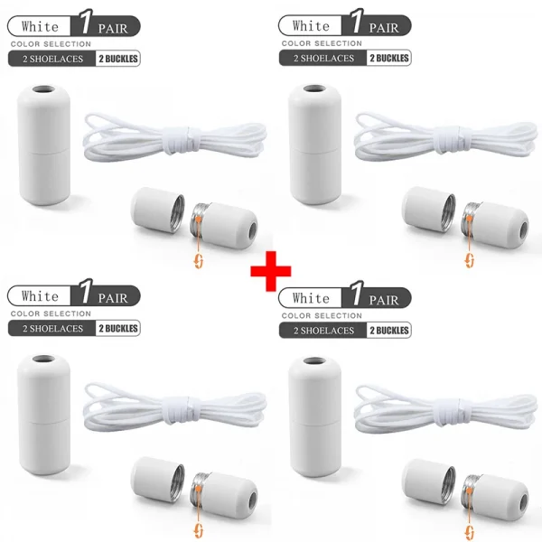 Elastic No Tie Shoelaces Semicircle Shoe Laces For Kids and Adult Sneakers Shoelace Quick Lazy Metal Lock Laces Shoe Strings