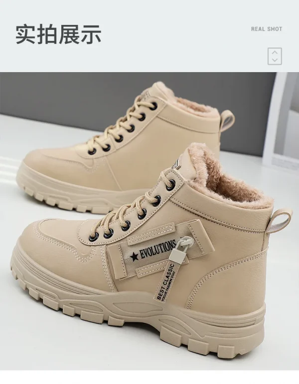 أحذية ثلج نسائية، أحذية قطنية صوفية شتوية، أحذية قطنية دافئة ومتعددة الاستخدامات، أحذية نسائية كبيرة الحجم