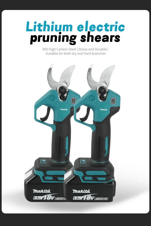 ماكيتا 45 مللي متر اللاسلكي فرش الكهربائية تشذيب القص شجرة بونساي المقلم فروع القاطع أداة السلطة لبطارية ماكيتا 18 فولت