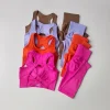 2PCS الرياضة الصدرية المرأة مجموعة المهنية اللياقة البدنية تانك الأعلى الصدرية للصدمات تشغيل طماق ملابس اليوغا جميلة الظهر الصدرية الملابس