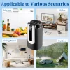 مضخة مياه أوتوماتيكية لزجاجة مياه بسعة 5 جالون، مضخة توزيع مياه كهربائية محمولة للشحن (أسود)