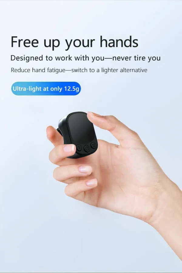 Mouse Ring Remote Control with Touchpad,Smart Automatic Screen Clicker Device，Continuous Clicker，Scrolling Ring Remote Control S