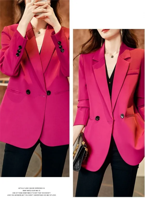 ربيع الخريف 2025 المرأة سترة بدلة صغيرة النسخة الكورية الترفيه السيدات السترة معطف مزاجه تصميم تحسس سيدة ملابس خارجية