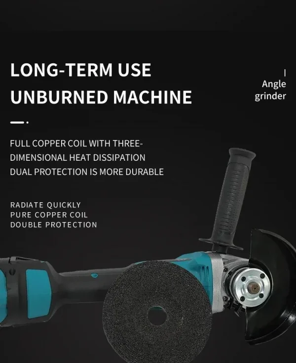 ماكيتا DGA404 100/125 مم 10000 دورة في الدقيقة مطحنة زاوية لاسلكية بدون فرشاة - أداة تلميع قطع المعادن/الخشب/البلاط مع الملحقات