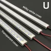 1-10 قطعة LED شريط جامد DC12V 50 سنتيمتر 20 بوصة SMD5730 36 المصابيح U/V على شكل شقة LED قناة الألومنيوم شريط جامد للإضاءة الداخلية
