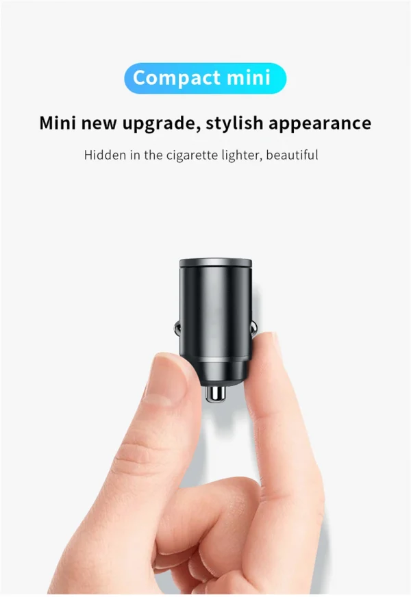 100 واط/200 واط QC3.0 PD شاحن سيارة صغير 12-24 فولت أخف شحن سريع سيارة USB نوع C شاحن ل شاومي سامسونج هواوي آيفون الطاقة