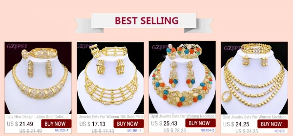 New Necklace And Earrings Set Unique Dubai Fashion Jewelry Nigeria Bride Wedding Party Gift