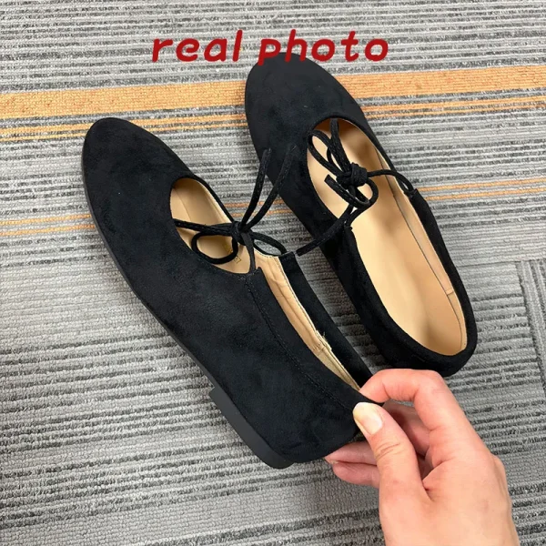 أحذية نسائية مسطحة بعقدة فراشة عصرية مع حذاء كاجوال للنساء حذاء ناعم للأقدام بمقدمة مستديرة حذاء مسطح للنساء قابل للارتداء بسهولة