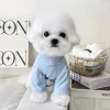 الفاخرة الكلب قاع قميص الربيع الكلب الملابس لطيف الصلبة جرو الياقة المدورة الدافئة لينة القط قميص الحيوانات الأليفة بلوزات تشيهواهوا ازياء
