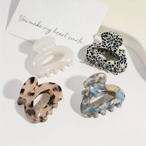 أنيقة حلوة صغيرة البيضاوي مشبك شعر كليب للنساء قبضة آمنة إكسسوارات الشعر ذيل حصان مقاطع شعر لطيف نمط متطور