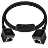 Ethernets Extension Cord CAT6e RJ45 Extension Cord with On Off Switchs Male to Female/90Degree RJ 45 8p8c Networks Cable 0.6m 1m