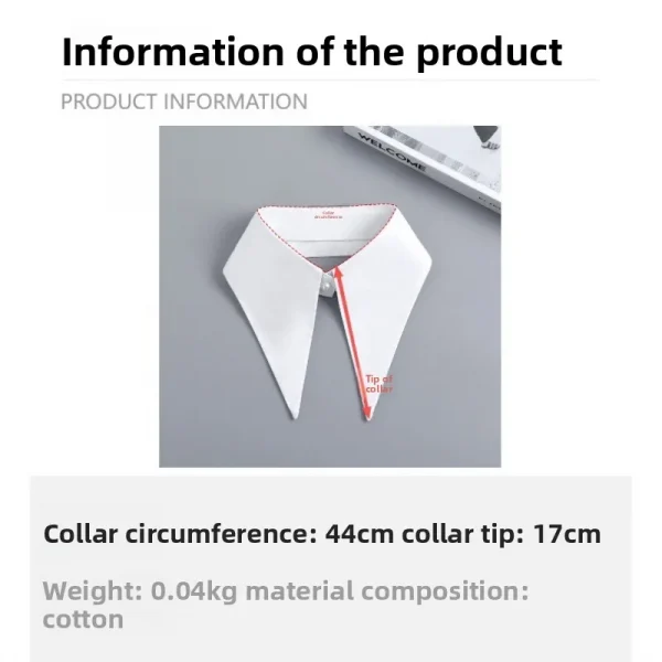 الجديد الأكثر مبيعاً بسيط بلون واحد يناسب الجميع، ياقة وهمية مزيفة، قميص إبداعي، ياقة مزيفة، شخصية