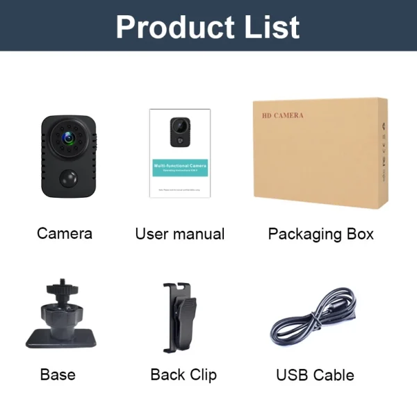 MD29 HD كاميرا يمكن حملها بالجسم 1080P كاميرات الجيب الأمنية الحركة المنشط كاميرا مربية صغيرة للسيارات الاستعداد Espia كاميرا ويب 8H العمل