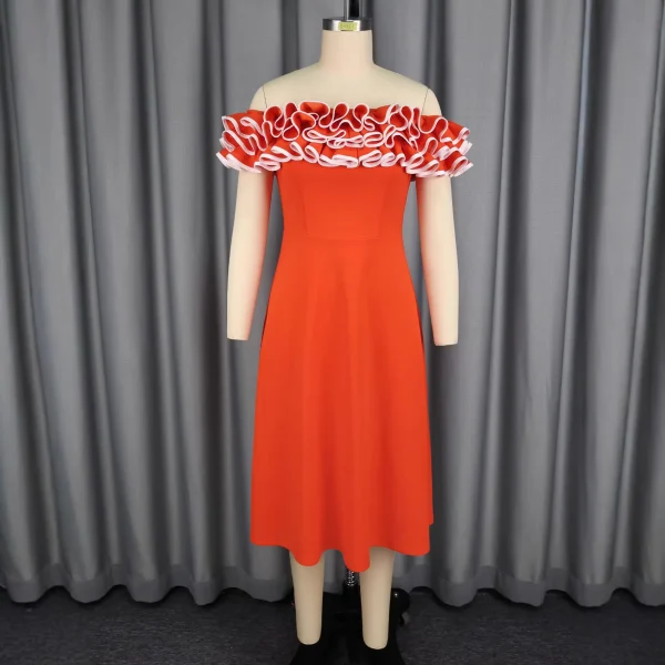 فساتين Dashiki الأفريقية للنساء أنيقة أفريقيا قصيرة الأكمام البوليستر حفلة سهرة زفاف ميدي فستان أفريقيا ملابس وتتسابق