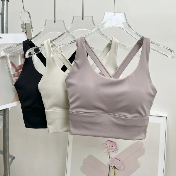 حمالة صدر رياضية مقاومة للصدمات للتمارين عالية الكثافة، كوب شامل، للجري، مجمعة، يوغا، جميلة للظهر وقابلة للتنفس للنساء