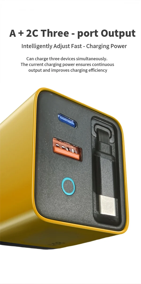 شاحن هاتف USB سريع للغاية 80 وات من النوع C كابل USB C تلسكوبي لأجهزة Iphone 16 15 والكمبيوتر المحمول Samsung مع ضوء