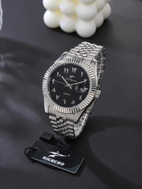 ساعة كوارتز رياضية من الفولاذ المقاوم للصدأ للرجال، ساعة يد فاخرة للأعمال، كرونوغراف Reloj للرجال والنساء، هدية عيد ميلاد