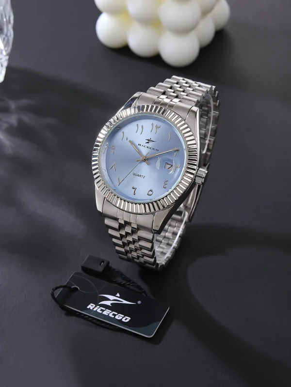 ساعة كوارتز رياضية من الفولاذ المقاوم للصدأ للرجال، ساعة يد فاخرة للأعمال، كرونوغراف Reloj للرجال والنساء، هدية عيد ميلاد