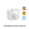 Tuya ZigBee 2in1 PIR مستشعر ذكي لسطوع الحركة كاشف الحركة البشرية مستشعر الضوء المدمج يعمل مع مساعد المنزل