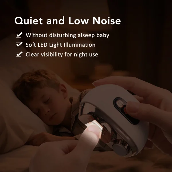 ماكينة قص أظافر كهربائية أوتوماتيكية، 2 في 1 قاطعة أظافر أوتوماتيكية ومطحنة تلميع للأطفال والكبار، ماكينة تشذيب أظافر 3 سرعات