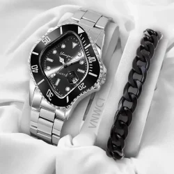 جديد شبح المياه ووتش رجال الأعمال كوارتز ساعة سوار الملف الشخصي على شكل سبيكة الأعمال للرجال