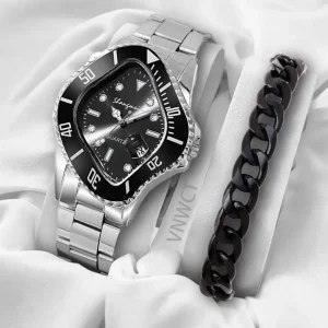 جديد شبح المياه ووتش رجال الأعمال كوارتز ساعة سوار الملف الشخصي على شكل سبيكة الأعمال للرجال