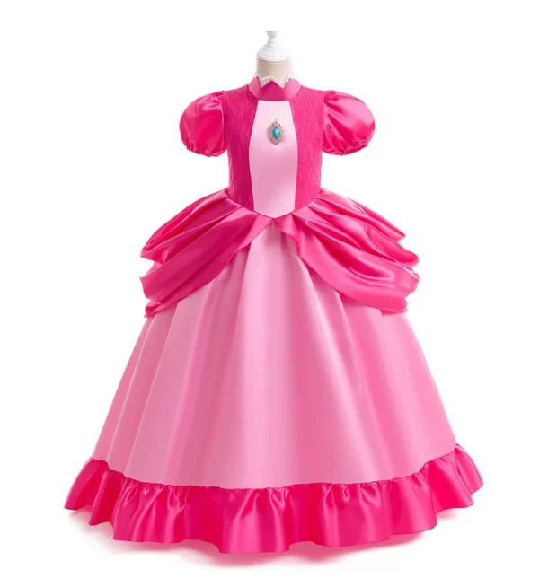 زي أميرة الخوخ للفتيات فستان الأميرات التنكري للأطفال في عيد الهالوين كرنفال فستان حفلات أعياد الميلاد لمدة 3-10 سنوات