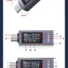 نوع-C متعدد الوظائف شاشة ديجيتال تيار مستمر الجهد مقياس التيار الكهربائي تيار مستمر 4-30 فولت 12A الفولتميتر مقياس التيار الكهربائي اختبار قدرة الشاحن