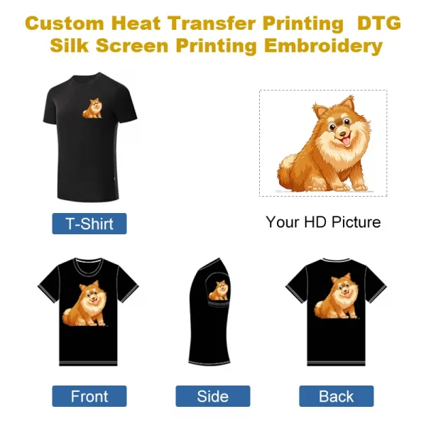 275 جرامًا من القطن الخالص بلون فضفاض قصير الأكمام قميص بولو قم بتخصيص تصميم نص الصورة الخاص بك للنساء والرجال