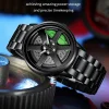 VA VA VOOM Sports Car Watch Fashionable Rotating Dial Stainless Steel Strap 3Bar Waterproof Quartz Movement Watches reloj hombre