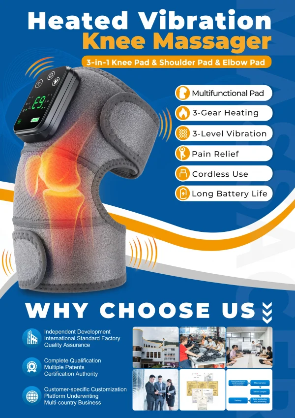3 في 1 لوحة التدفئة الكتف الركبة دعامة المرفق لالتهاب المفاصل الساخن ضغط حزام تدليك المفاصل تعزيز الدورة الدموية نيباد