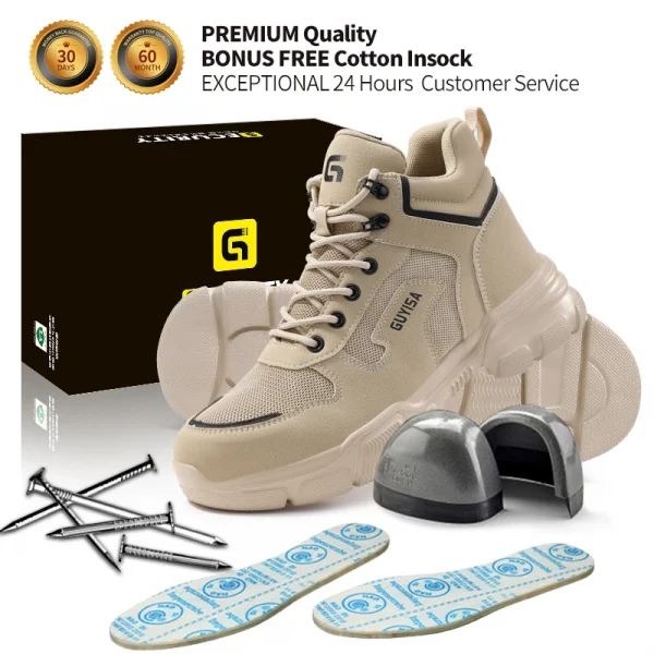 🔹 حذاء أمان رجالي مضاد للسحق والثقب