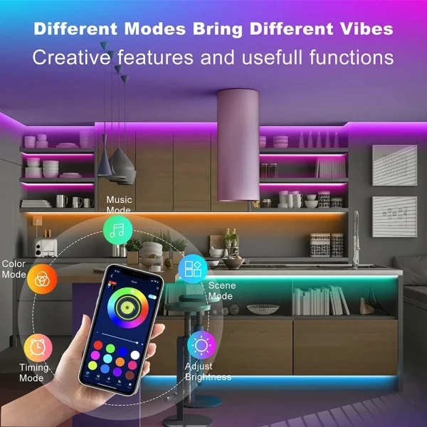 بلوتوث LED قطاع أضواء الذكية مصلحة الارصاد الجوية 5050 APP التحكم عن بعد مرنة الشريط ديود مصباح الشريط التلفزيون الخلفية لعبة غرفة ديكور المنزل