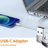 4 عبوات من محول كابل USB C أنثى إلى USB ذكر من النوع C إلى USB A، متوافق مع iPhone iPad وSamsung Galaxy Pixel