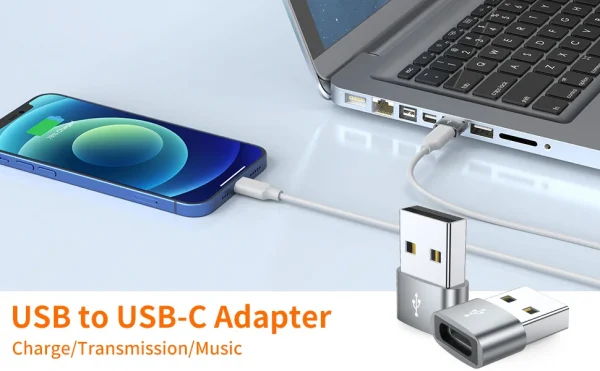 4 عبوات من محول كابل USB C أنثى إلى USB ذكر من النوع C إلى USB A، متوافق مع iPhone iPad وSamsung Galaxy Pixel