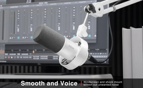 ميكروفون FIFINE للتسجيل XLR الديناميكي مع مراقبة في الوقت الفعلي، ميكروفون بث USB مع مقبض كسب/كتم صوت يعمل باللمس للكمبيوتر الشخصي، Mixer-K688