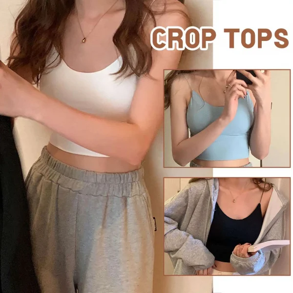 1 قطعة المرأة مثير بلون بروتيل الجليد الحرير أنبوب سلس الرياضة تانك القمم الملابس الداخلية اللاسلكية مبطن البرازيلي Bralette الصدرية