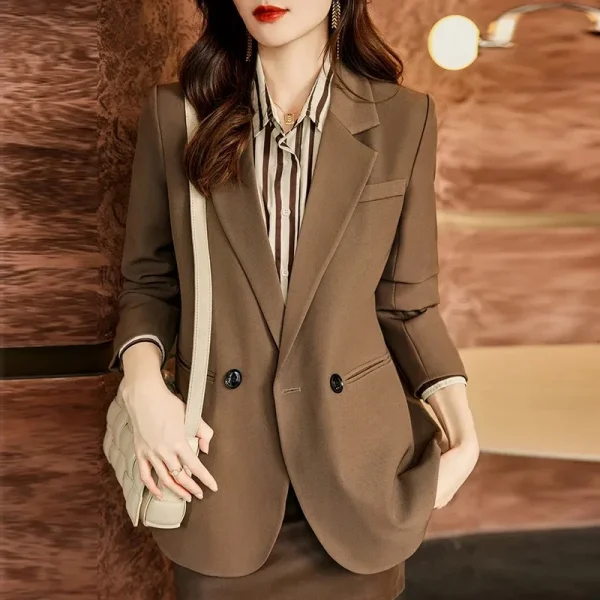 ربيع الخريف 2025 المرأة سترة بدلة صغيرة النسخة الكورية الترفيه السيدات السترة معطف مزاجه تصميم تحسس سيدة ملابس خارجية