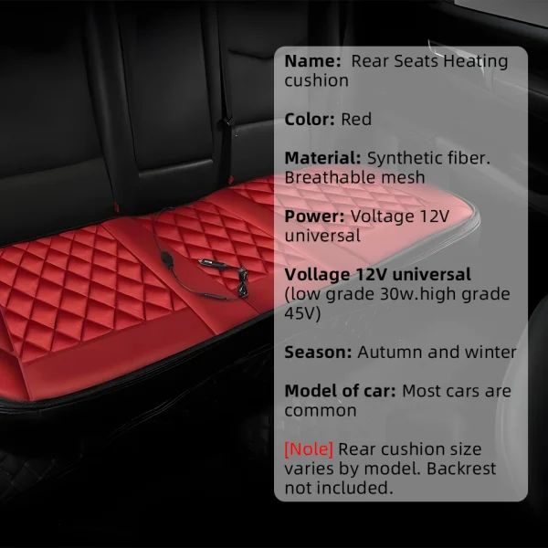 سيارة الحرارة وسادة مقعد التدفئة الكهربائية حصيرة العالمي الشتاء تصميم جديد 12 فولت/24 فولت وسادة للمقعد للمركبات التدفئة وسادة يغطي