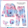 بيجامات أطفال بنين طقم بيجامات غرزة وردي أزرق كم طويل مجمد الأميرة إلسا ملابس أطفال طفل فتاة بيجامات ملابس نوم