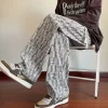 Summer Straight Chino Corduroy Men's Spring New Fashion Retro Sports Pants Loose Wide-legged Casual