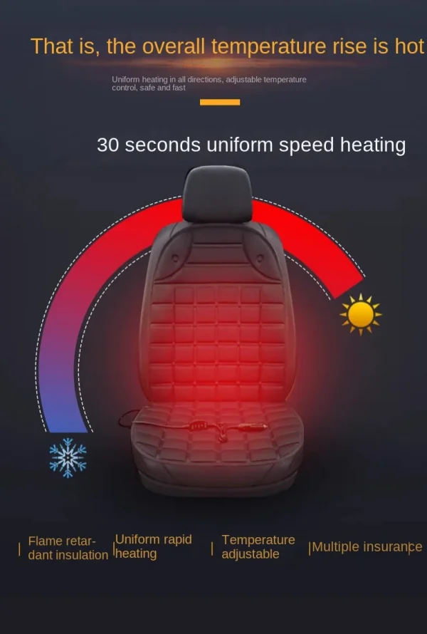 وسادة مقعد تسخين السيارة، مقعد السيارة الشتوي، وسادة مقعد التدفئة الكهربائية، وسادة مقعد التسخين السريع، سيارة صغيرة 12 فولت، استخدام السيارة