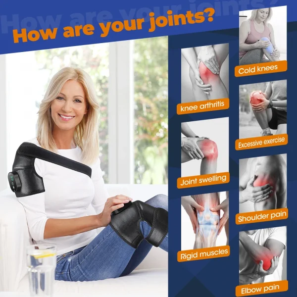 3 في 1 لوحة التدفئة الكتف الركبة دعامة المرفق لالتهاب المفاصل الساخن ضغط حزام تدليك المفاصل تعزيز الدورة الدموية نيباد