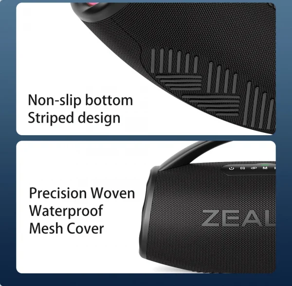 ZEALOT S97 80W مكبر صوت لاسلكي، مكبر صوت محمول خارجي، جودة صوت Hifi، اقتران مزدوج، شحن سريع، 16000 مللي أمبير.