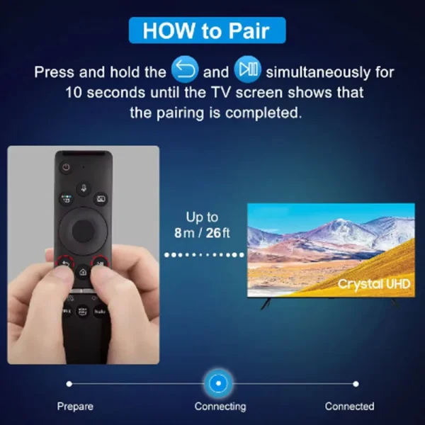 جهاز التحكم عن بعد الصوتي البديل العالمي BN59 لتلفزيون سامسونج الذكي مع وظيفة الصوت المتوافقة مع موديلات QLED LED LCD