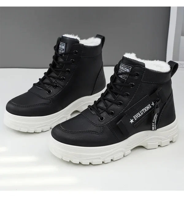 أحذية ثلج نسائية، أحذية قطنية صوفية شتوية، أحذية قطنية دافئة ومتعددة الاستخدامات، أحذية نسائية كبيرة الحجم