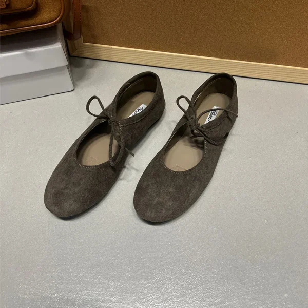 أحذية نسائية مسطحة بعقدة فراشة عصرية مع حذاء كاجوال للنساء حذاء ناعم للأقدام بمقدمة مستديرة حذاء مسطح للنساء قابل للارتداء بسهولة