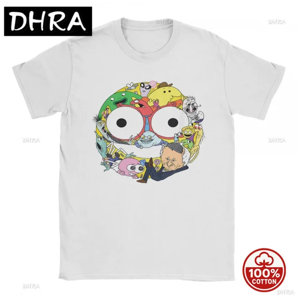 يبتسم الأصدقاء ليتل تشارلي أنيمي الكرتون الجرافيك تي شيرت خمر Harajuku نمط س الرقبة للجنسين عادية تي شيرت للرجال والنساء